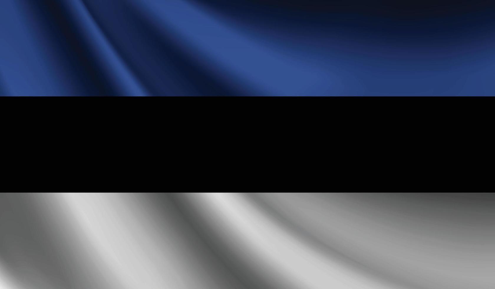 bandera de estonia que agita el fondo para el diseño patriótico y nacional vector