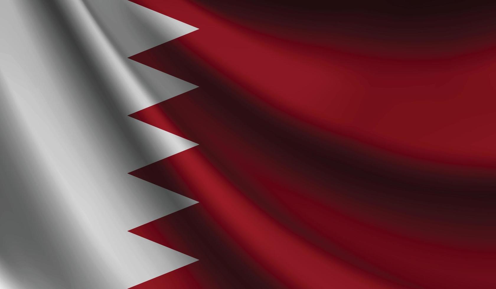 Bahrain flag waving Background for patriotic and national design vector