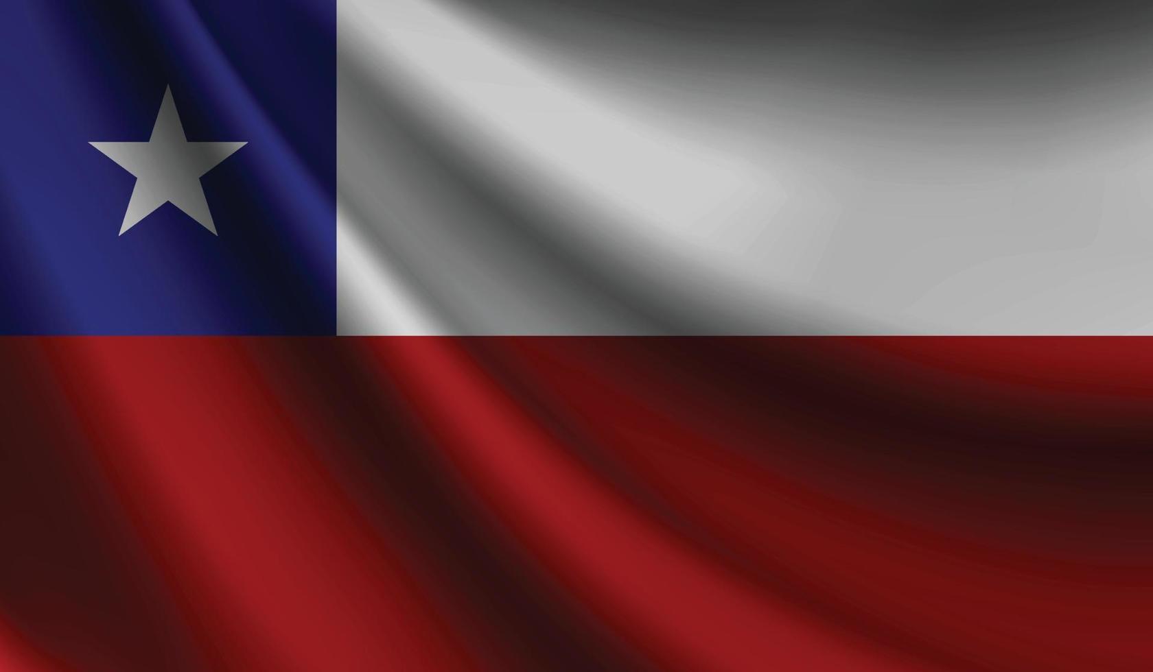 ondear la bandera chilena. antecedentes para el diseño patriótico y nacional vector