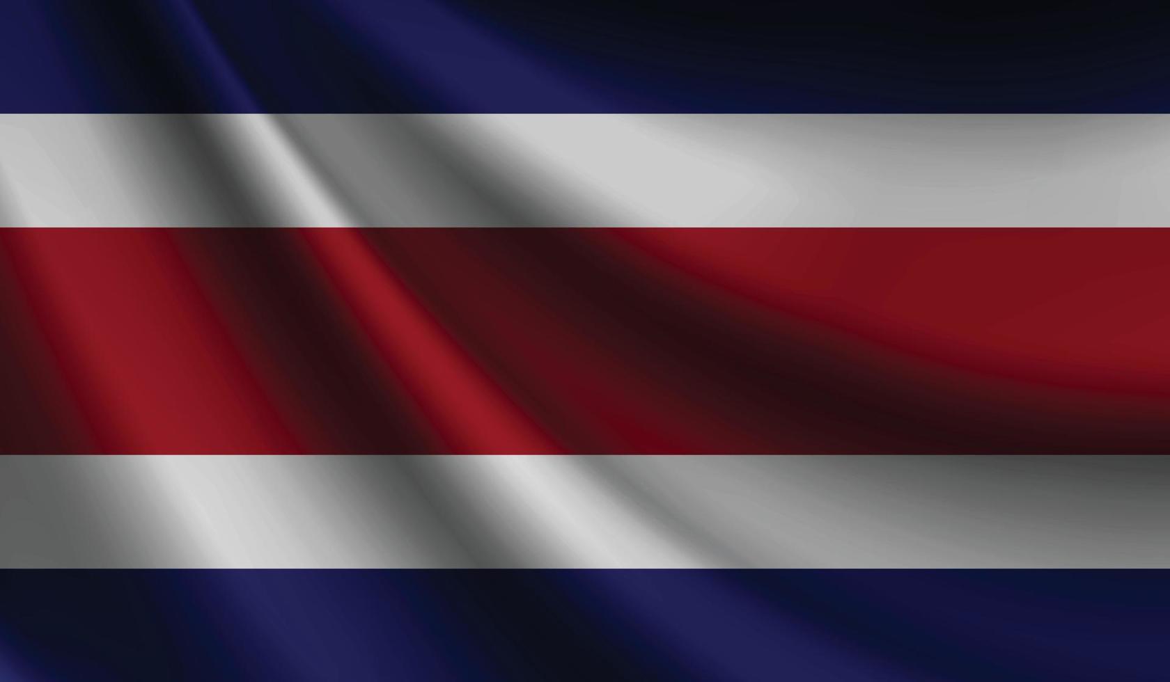 ondear la bandera de costa rica. antecedentes para el diseño patriótico y nacional vector