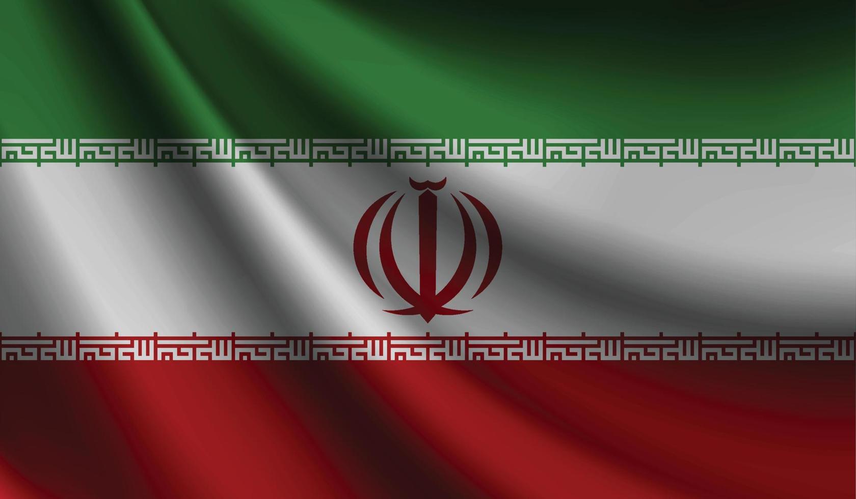 Iran flag waving. Background for patriotic and national design vector