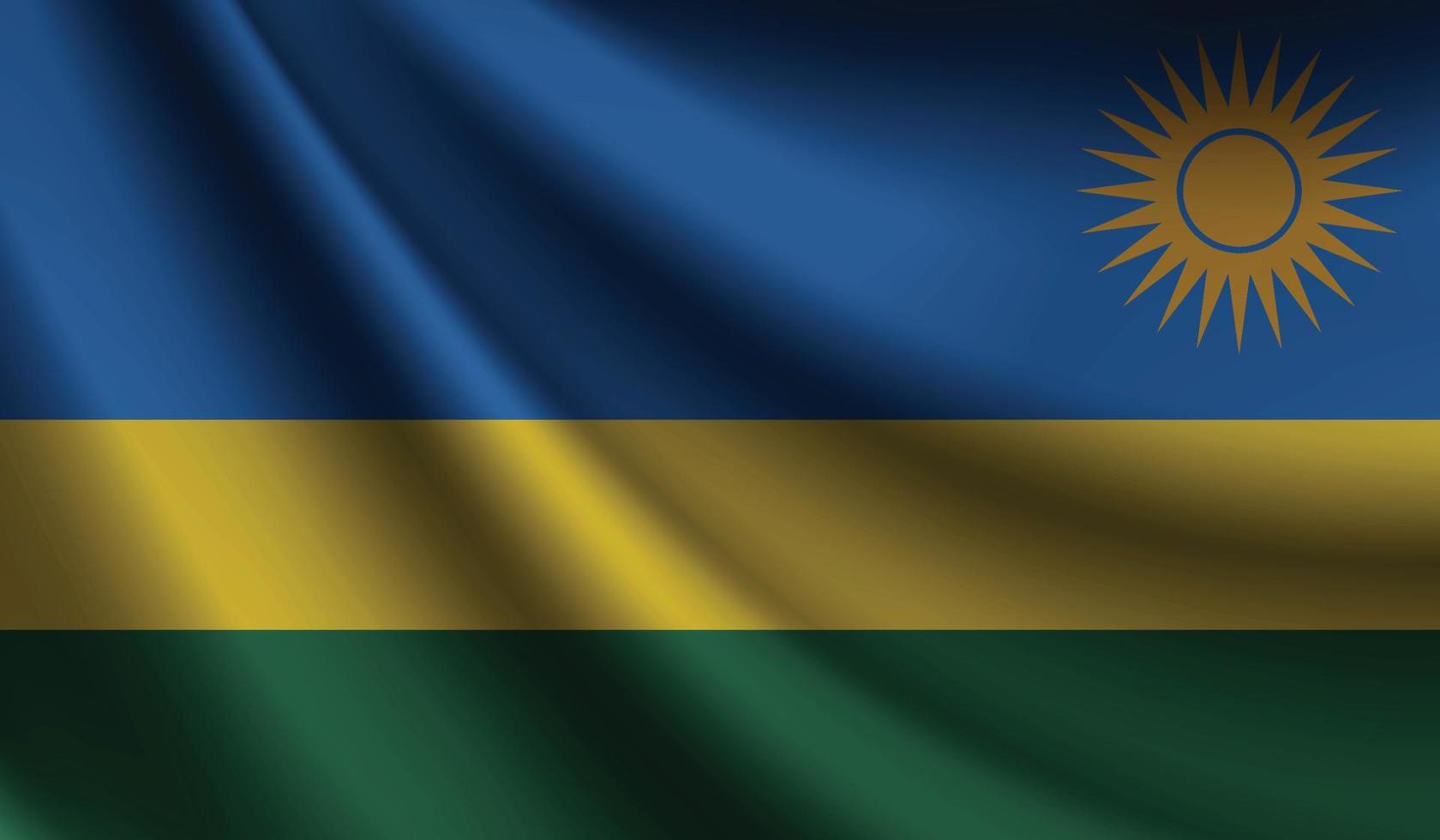 Rwanda flag waving Background for patriotic and national design vector