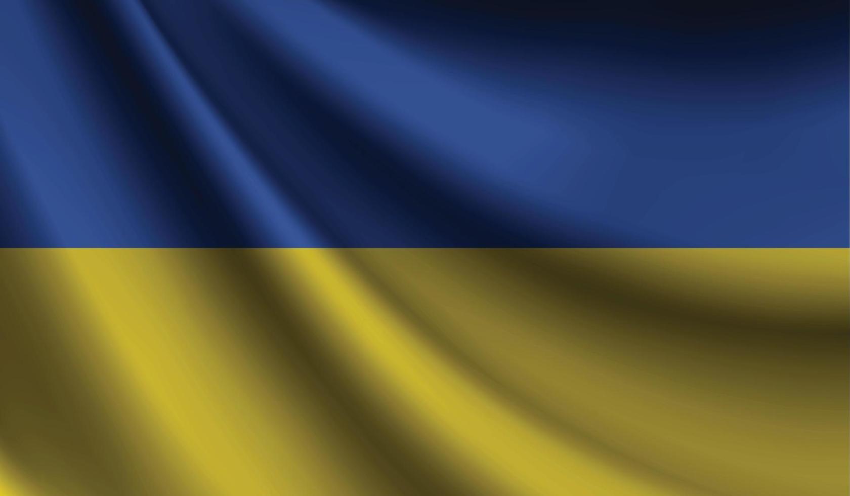 Ukraine flag waving Background for patriotic and national design vector