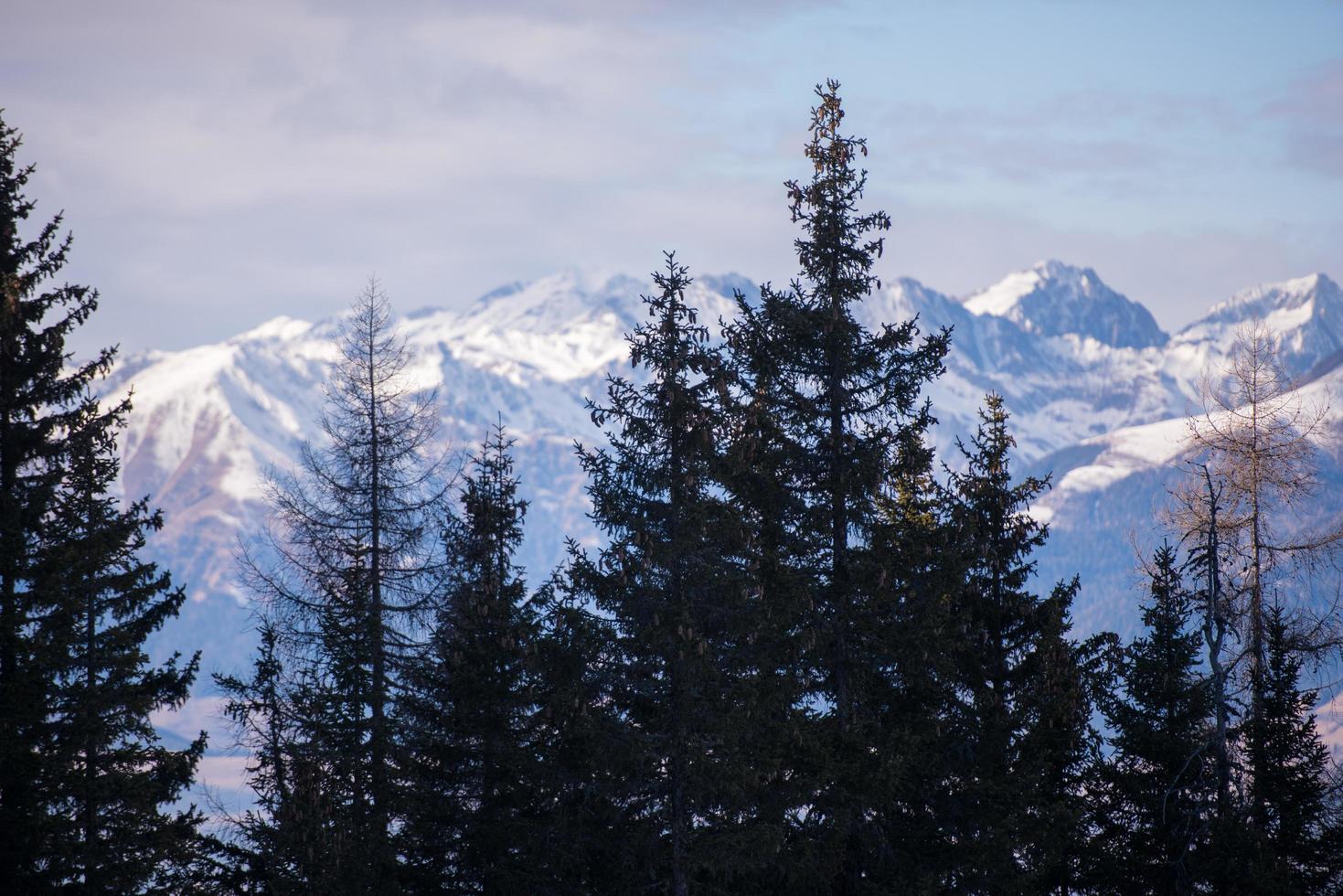winter mountains view photo