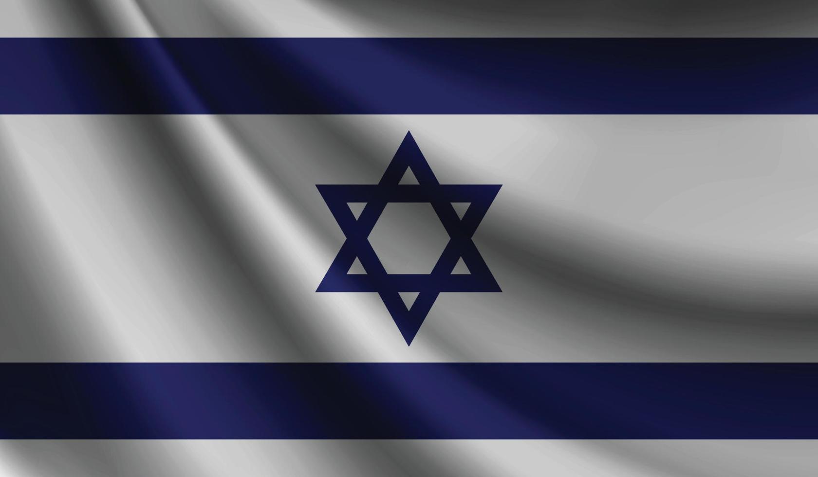 Israel flag waving. Background for patriotic and national design