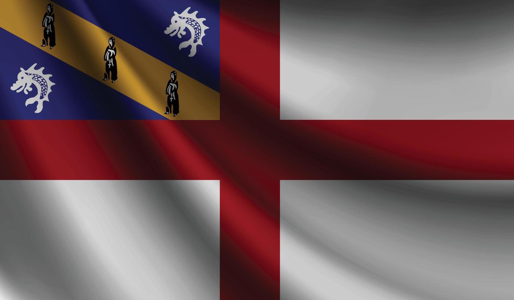 Herm flag waving. Background for patriotic and national design vector
