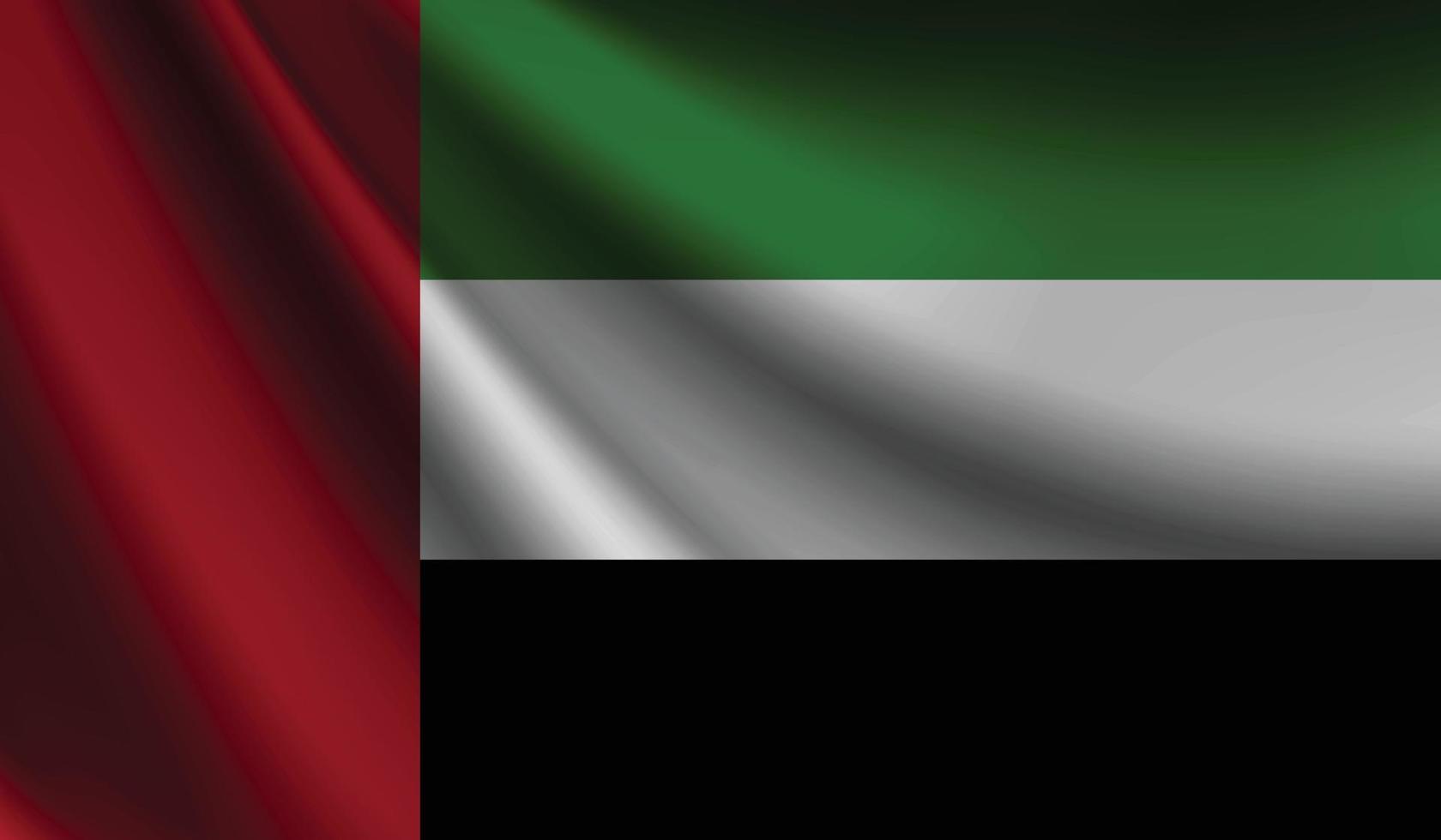 United Arab Emirates flag waving Background for patriotic and national design vector