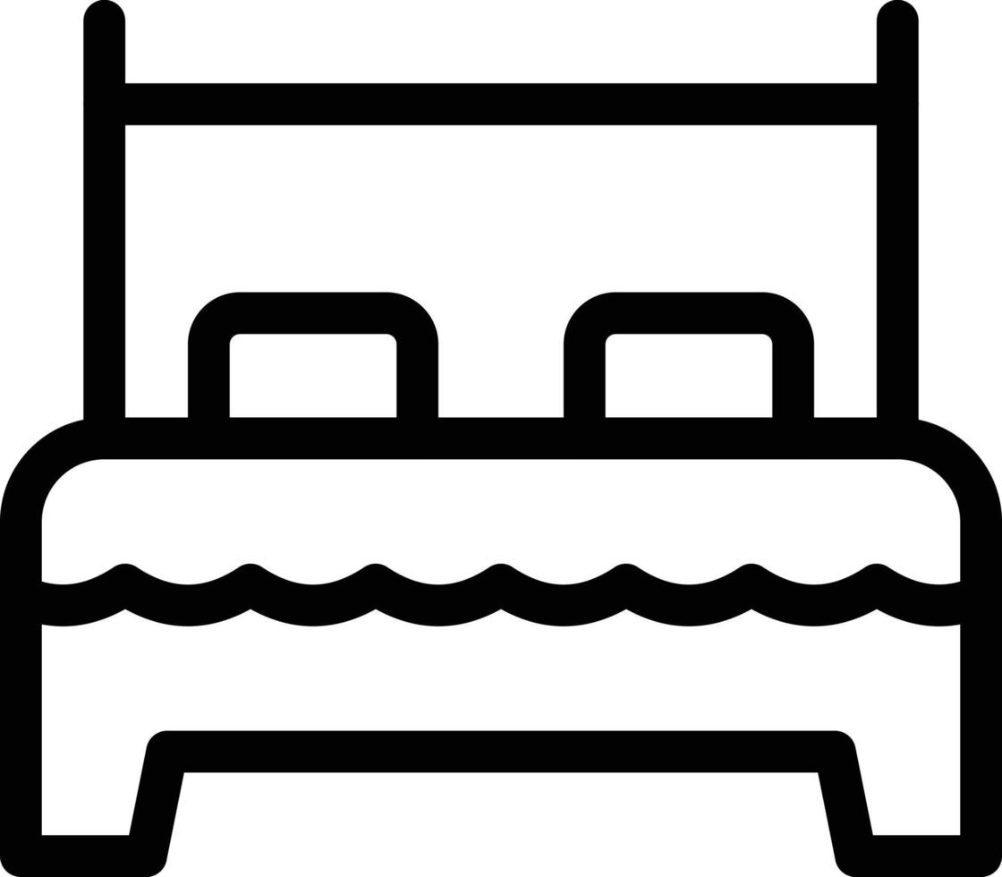 double bed vector illustration on a background.Premium quality symbols.vector icons for concept and graphic design.