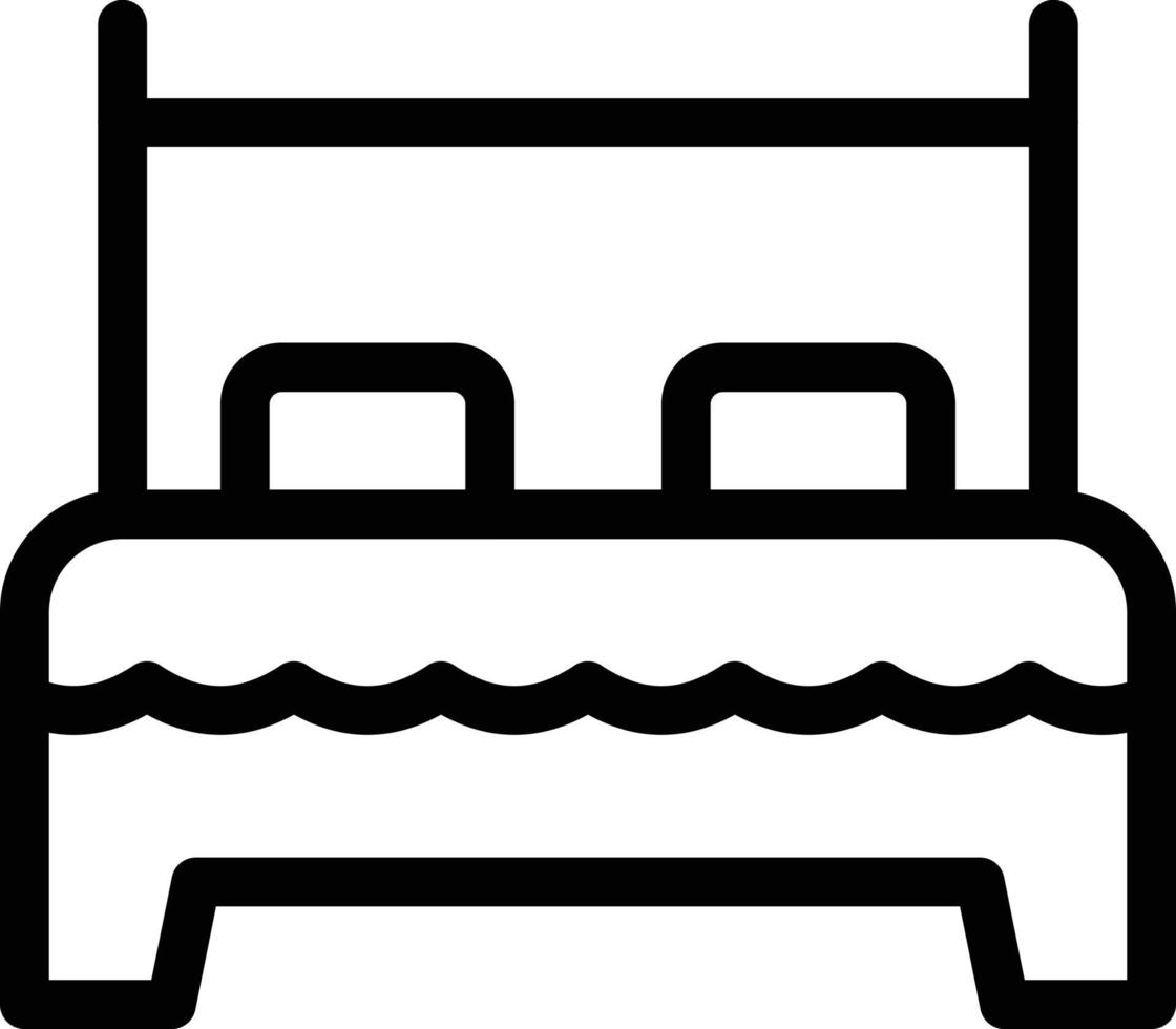 double bed vector illustration on a background.Premium quality symbols.vector icons for concept and graphic design.