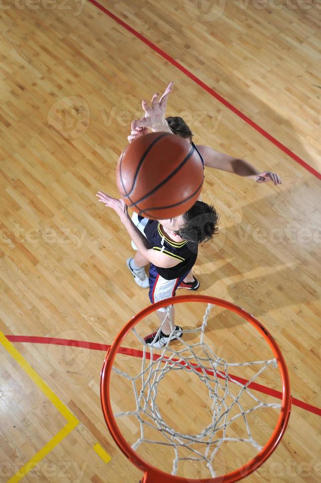 Playing basketball view photo