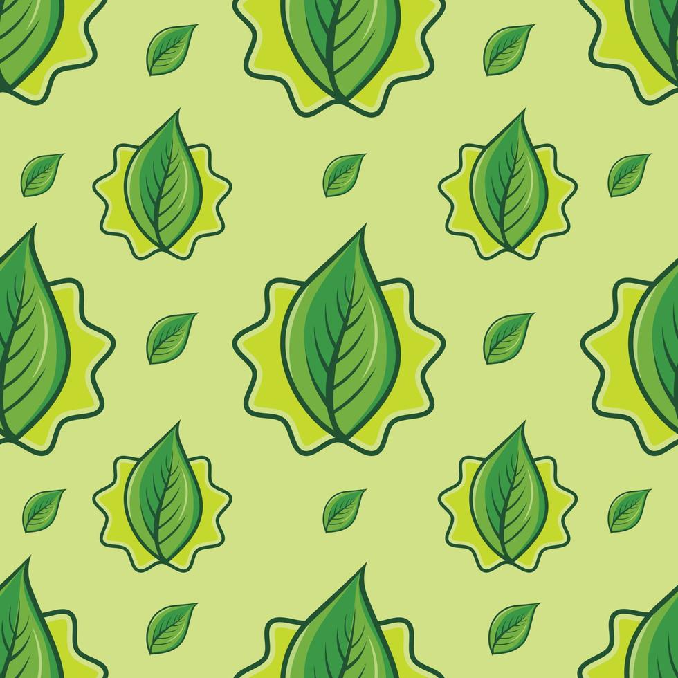 Vector design seamless pattern leaf and nature background