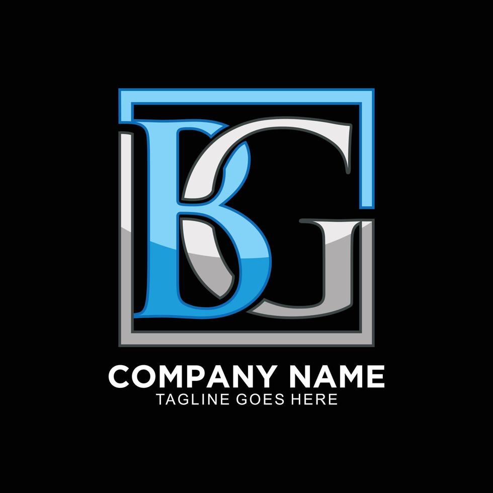 BG initial logo modern and clean design vector