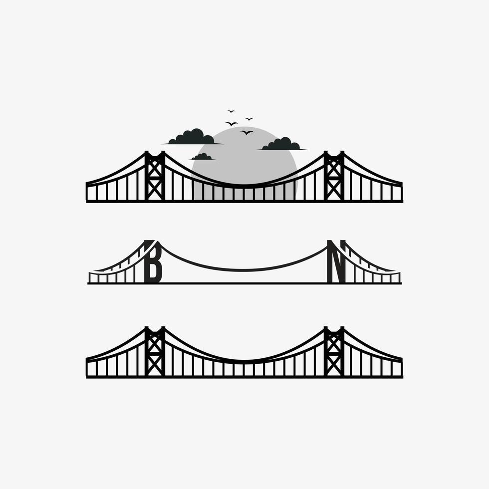 Bridge vector design and illustration for logo or icon