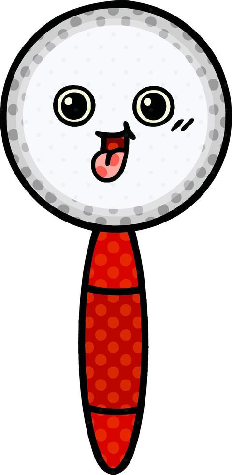 comic book style cartoon magnifying glass vector