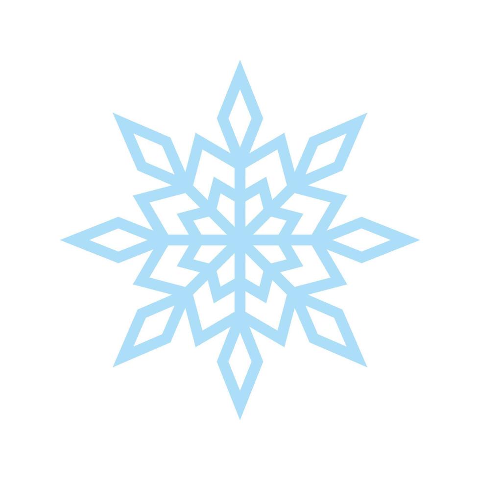 icono de copo de nieve, símbolo de nieve vectorial aislado en fondo blanco vector