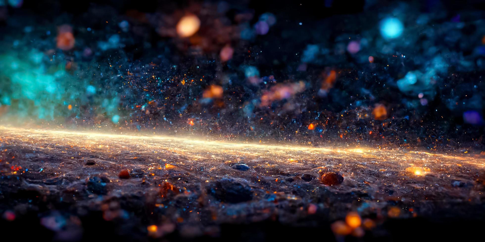 Nebula Milkyway and galaxies in space 3D photo