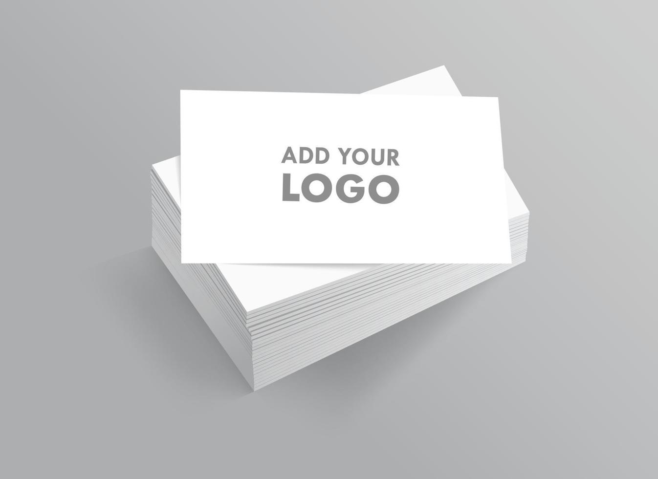 Business Card Stack Blank Mockup Design Corporate Branding Identity Template vector