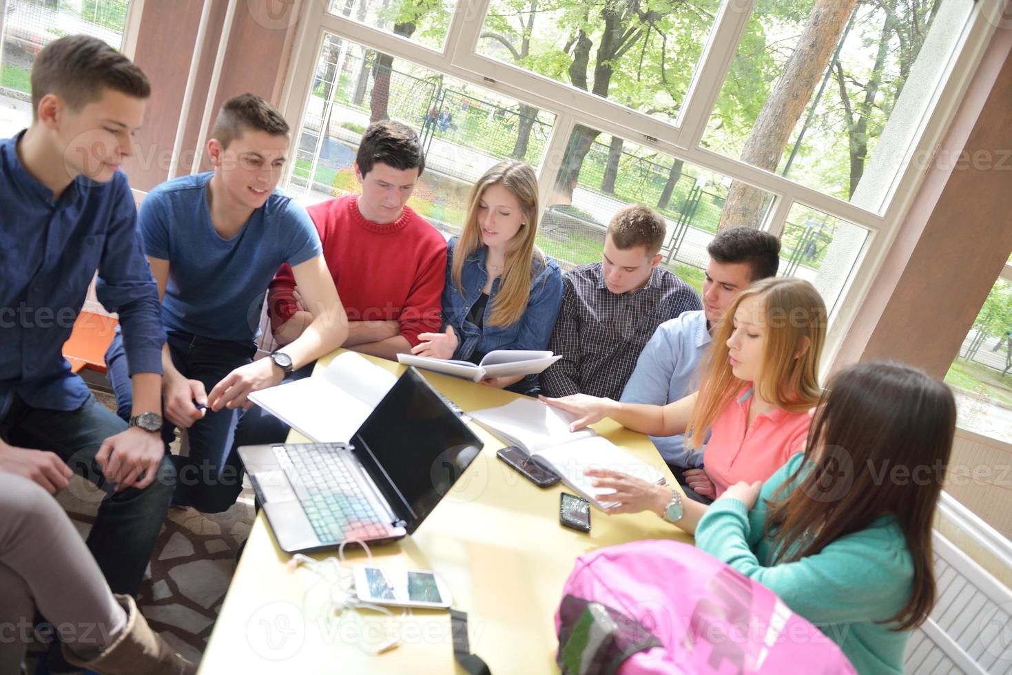 teens group in school photo