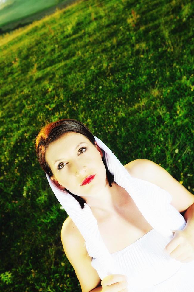 Outdoor bridal portrait photo