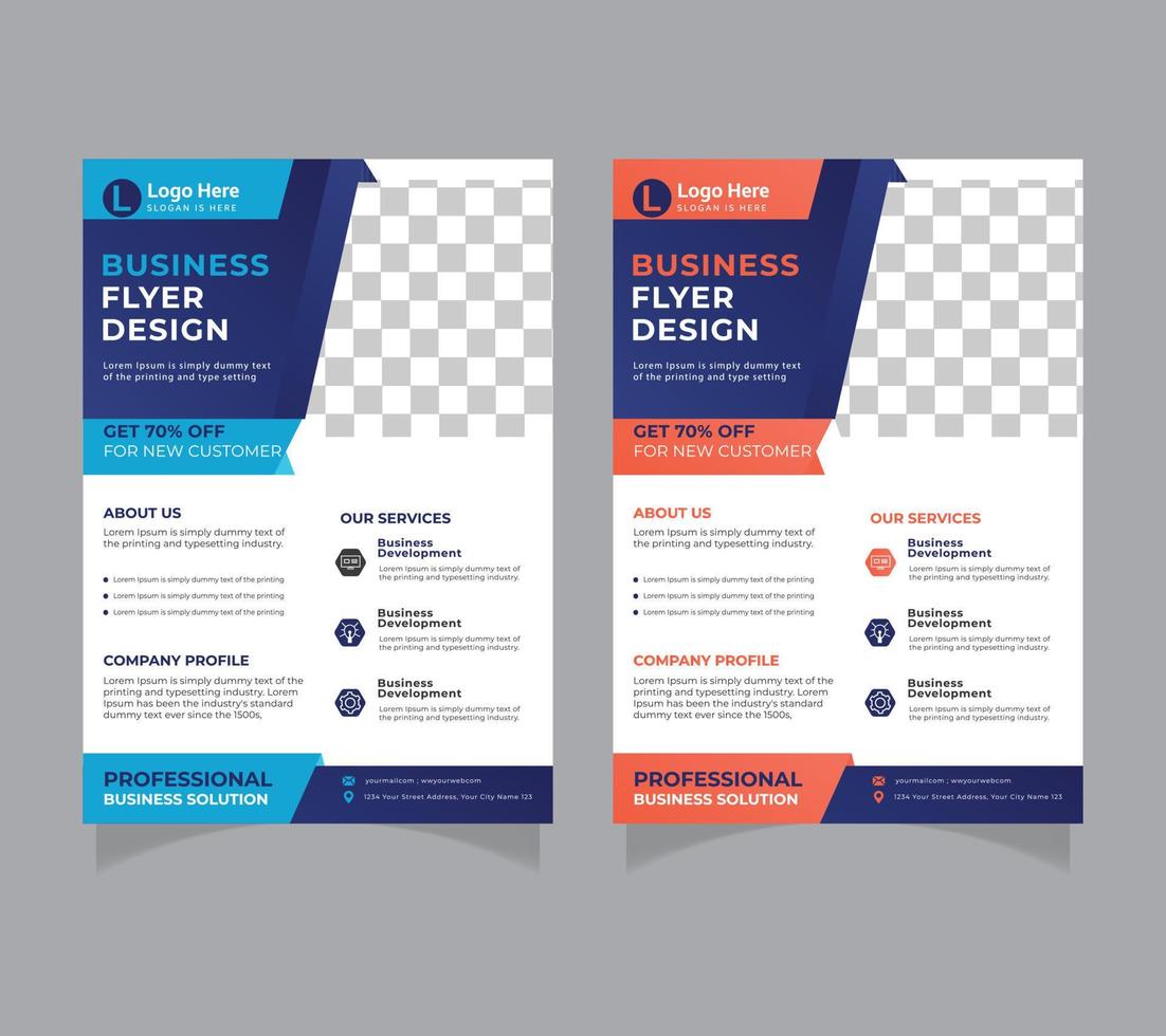 Modern corporate flyer template for agency vector