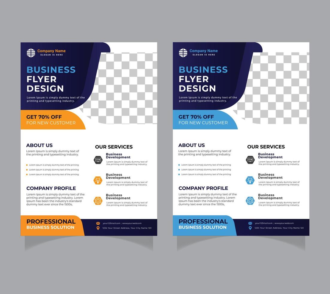 Modern corporate flyer template for agency vector