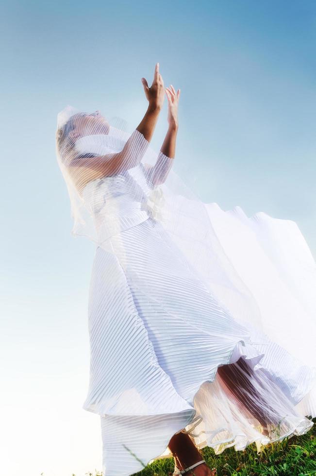 Outdoor bridal portrait photo