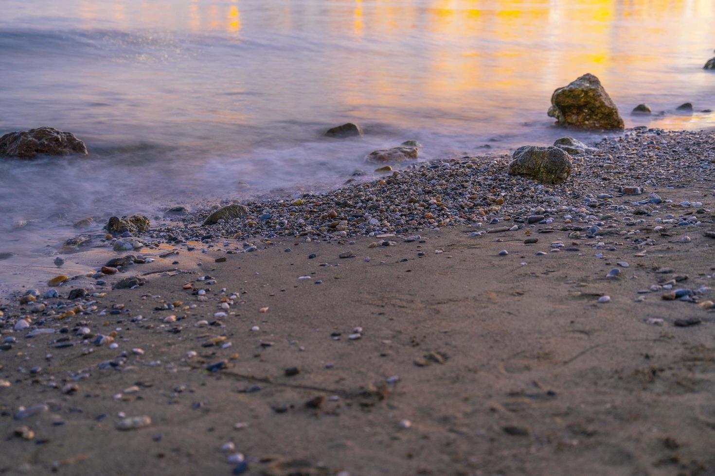 summer vacation at the seaside at night. beautiful seascape photo