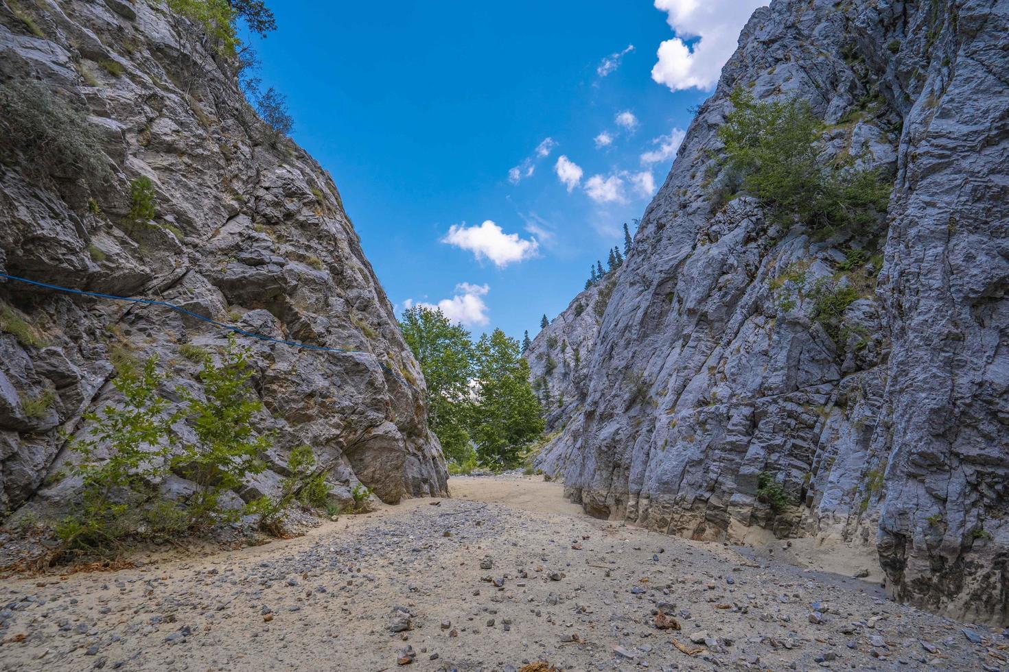 Cracked soil of a dried up river photo