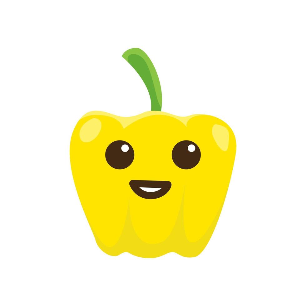 Bell Pepper vector design, cute baby Bell Pepper icon character