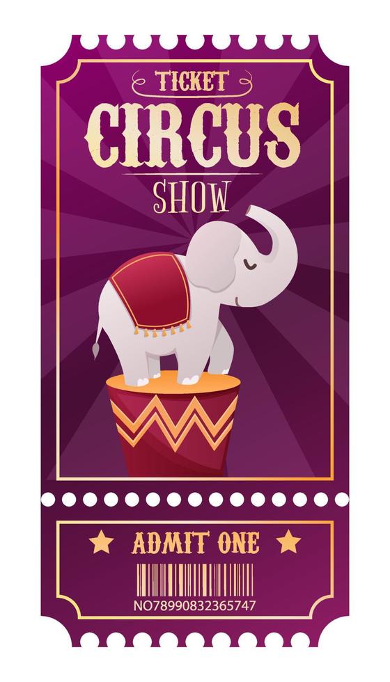 Circus magic show entrance vector tickets templates. Ticket for entrance to circus and illustration template ticket to event.