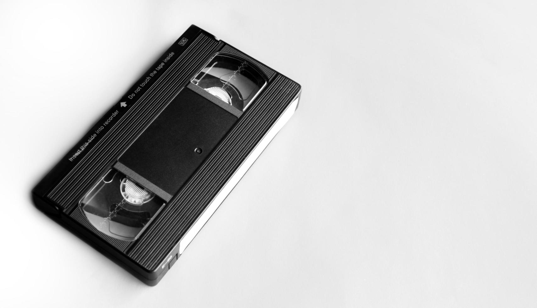 Isolated vdo cassette tape on white background, clipping paths. photo