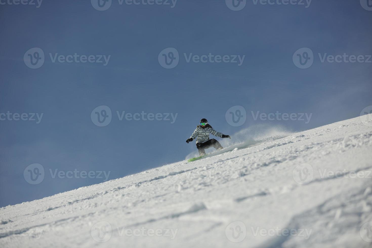 Skiers on mountain photo