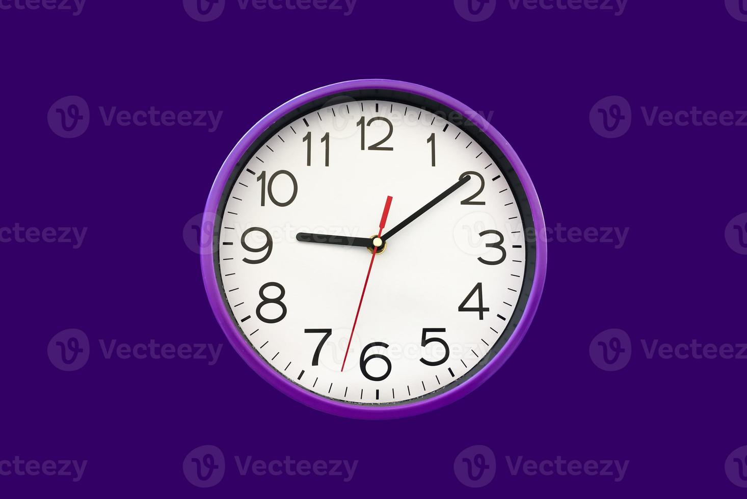 Isolated analog clock with clipping paths. photo