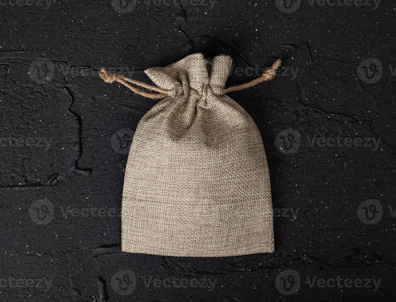 Burlap sack bag mockup template with copy space for your logo or graphic design photo