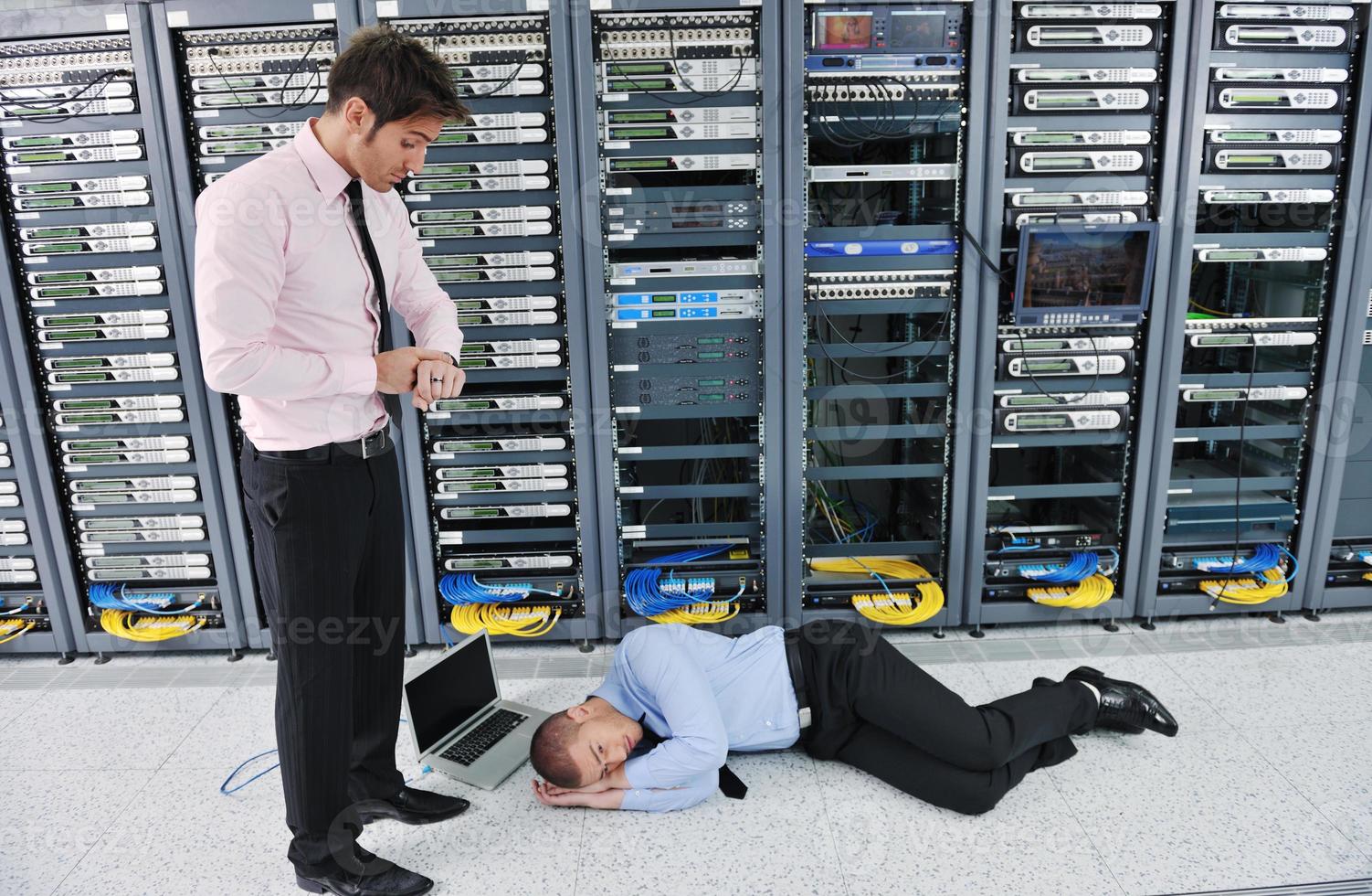 system fail situation in network server room photo