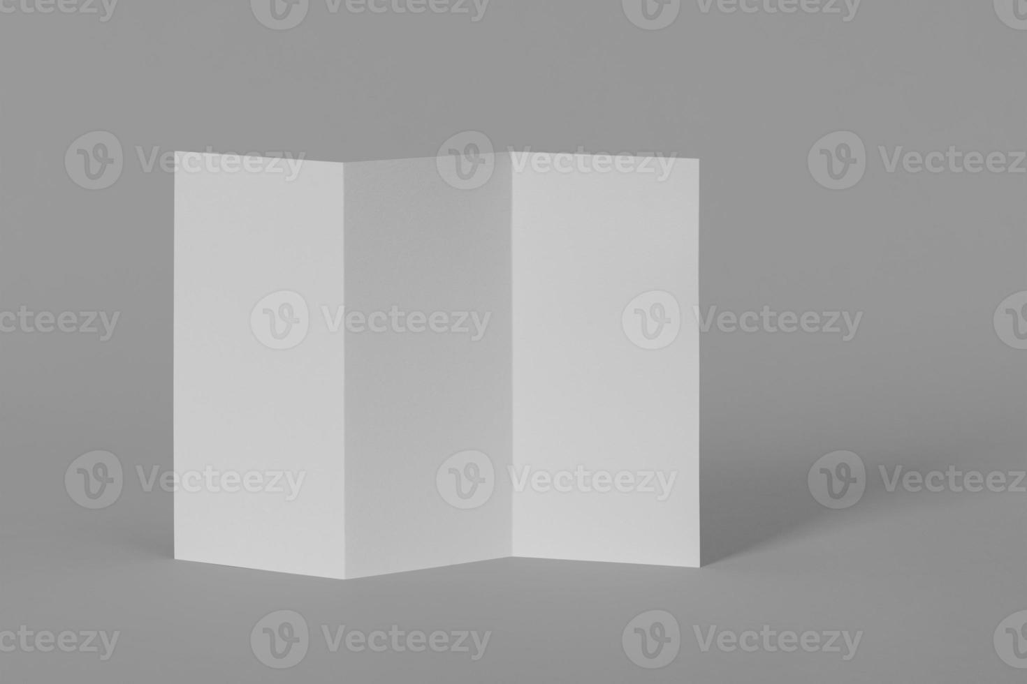 A4 Size Trifold Brochure Mockup Template with copy space for your logo or graphic design photo