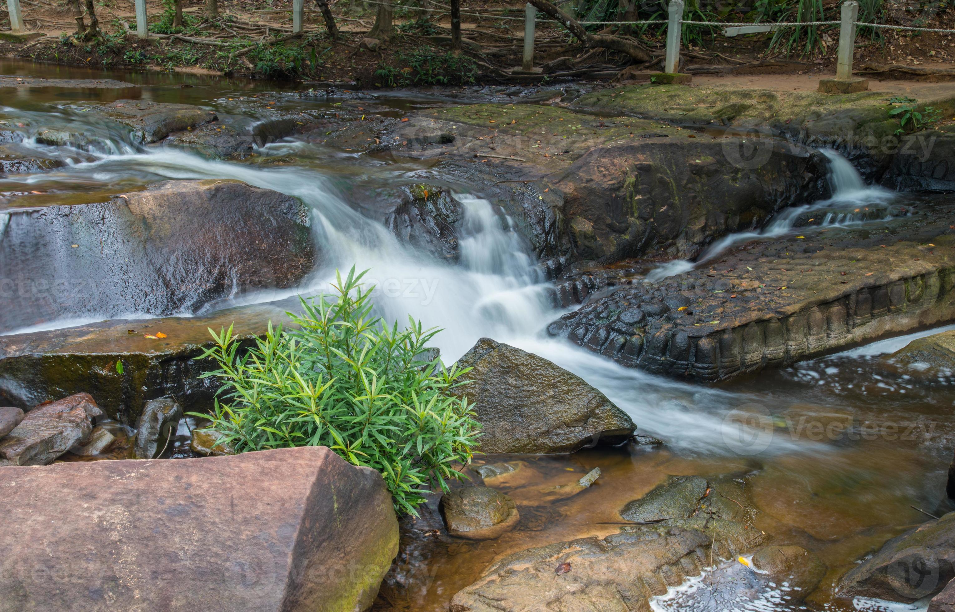 Kbal Spean the mystery waterfall on Kulen mountains range of the