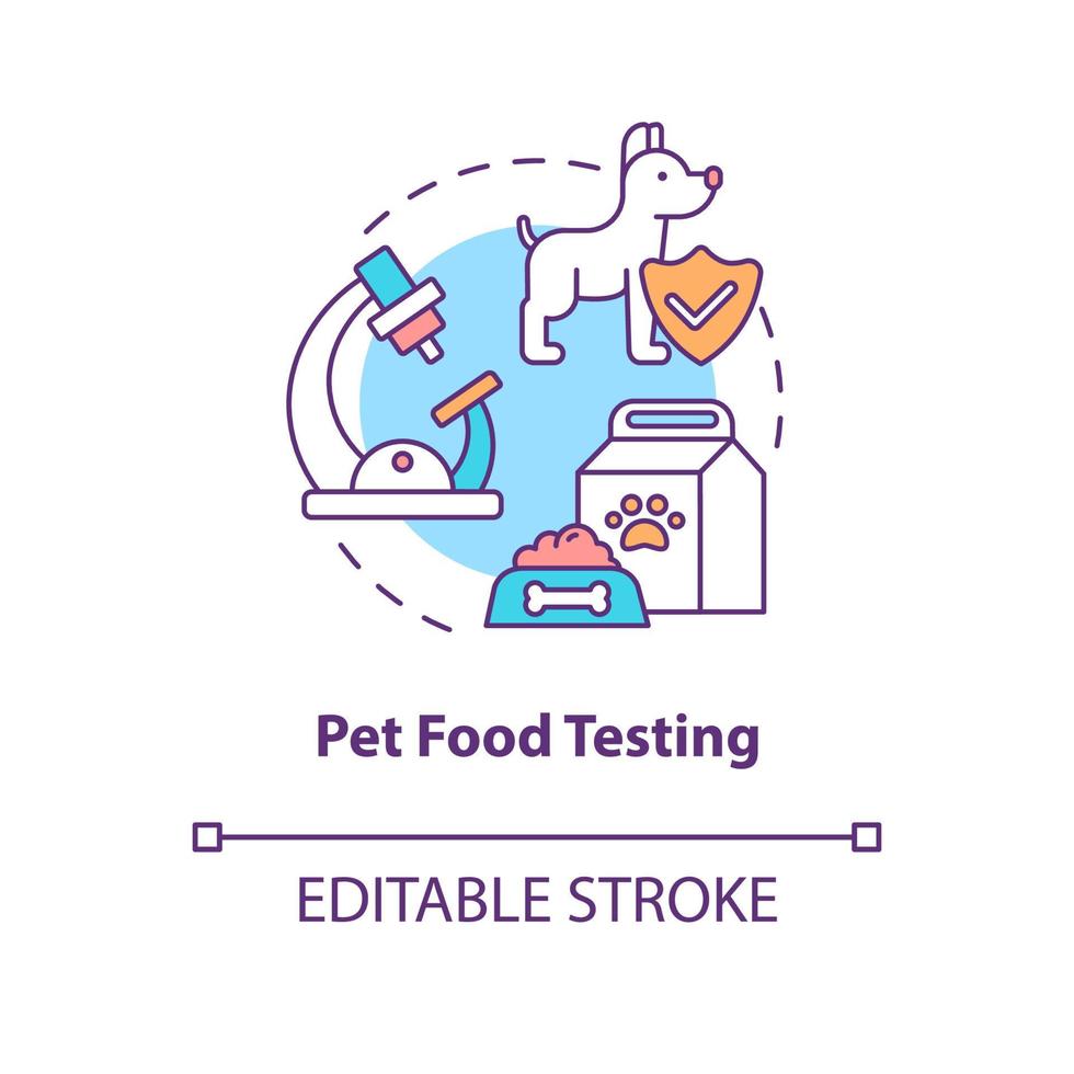 Pet food testing concept icon. Expertise in food market abstract idea