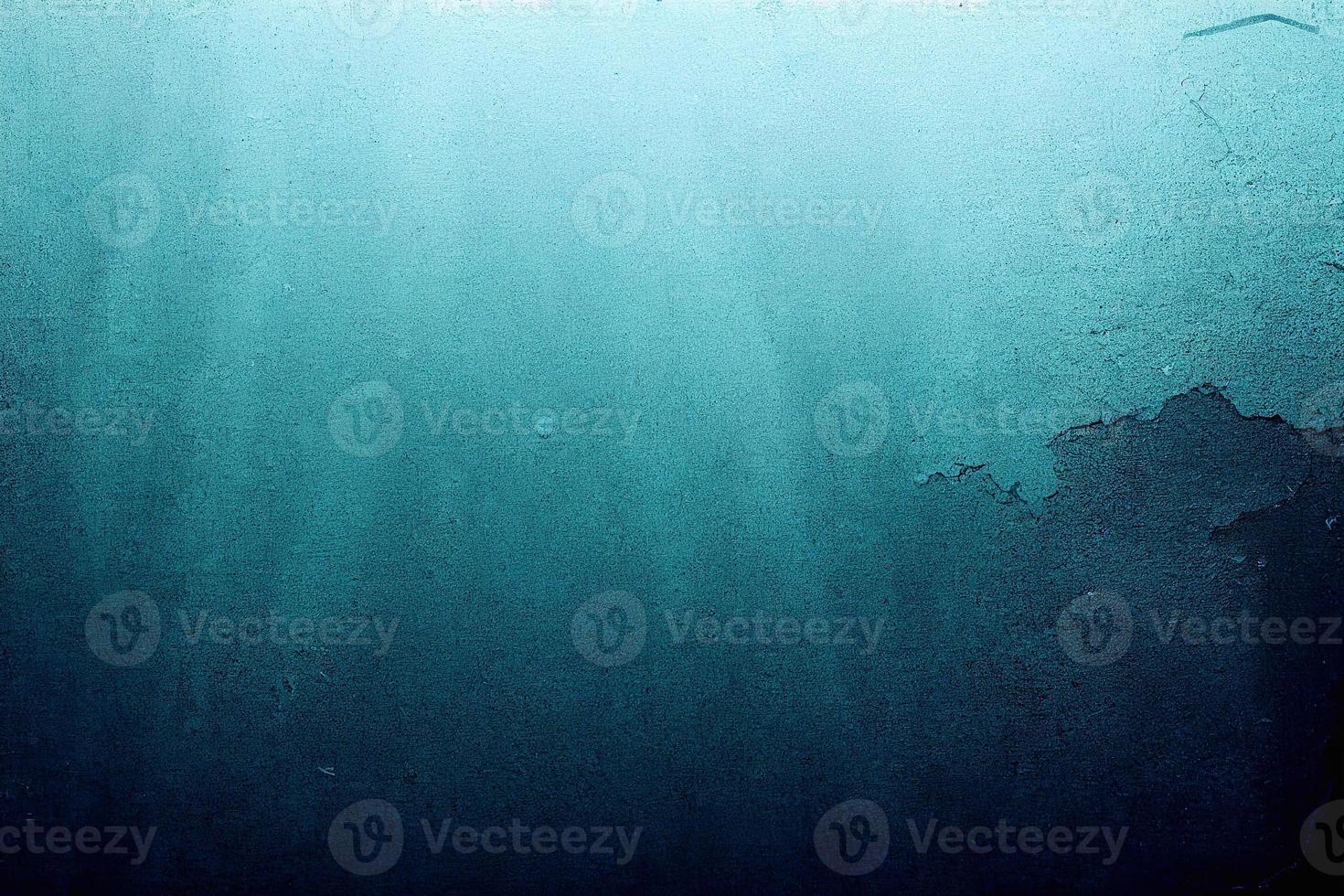 A computer generated illustration of a grunge wall surface texture background in blue, teal, turquoise colour. A.I. generated art. photo