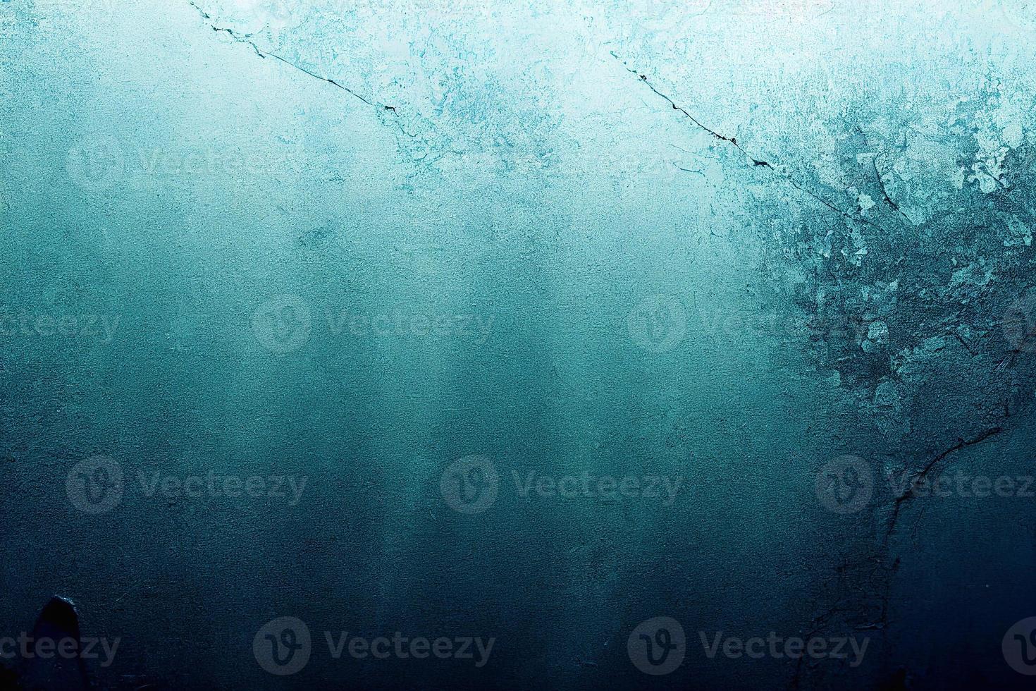 A computer generated illustration of a grunge wall surface texture background in blue, teal, turquoise colour. A.I. generated art. photo