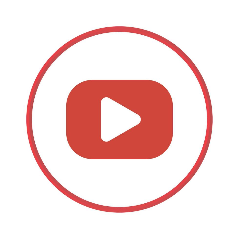 logotipo de youtube, icono, símbolo editorial ilustración vectorial vector