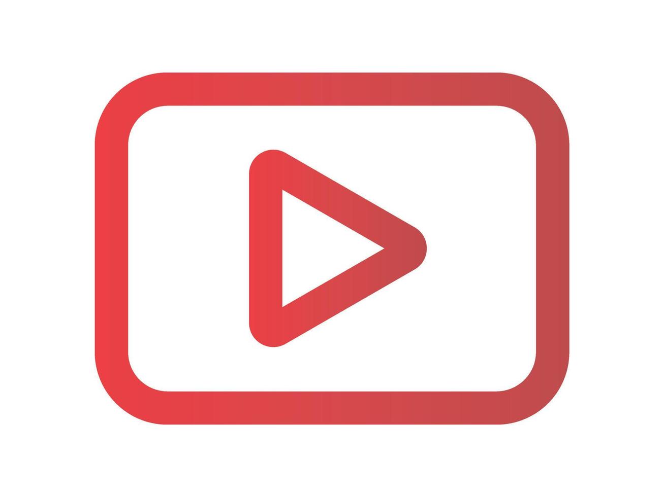 Youtube Logo, Icon, Symbol Editorial Vector Illustration