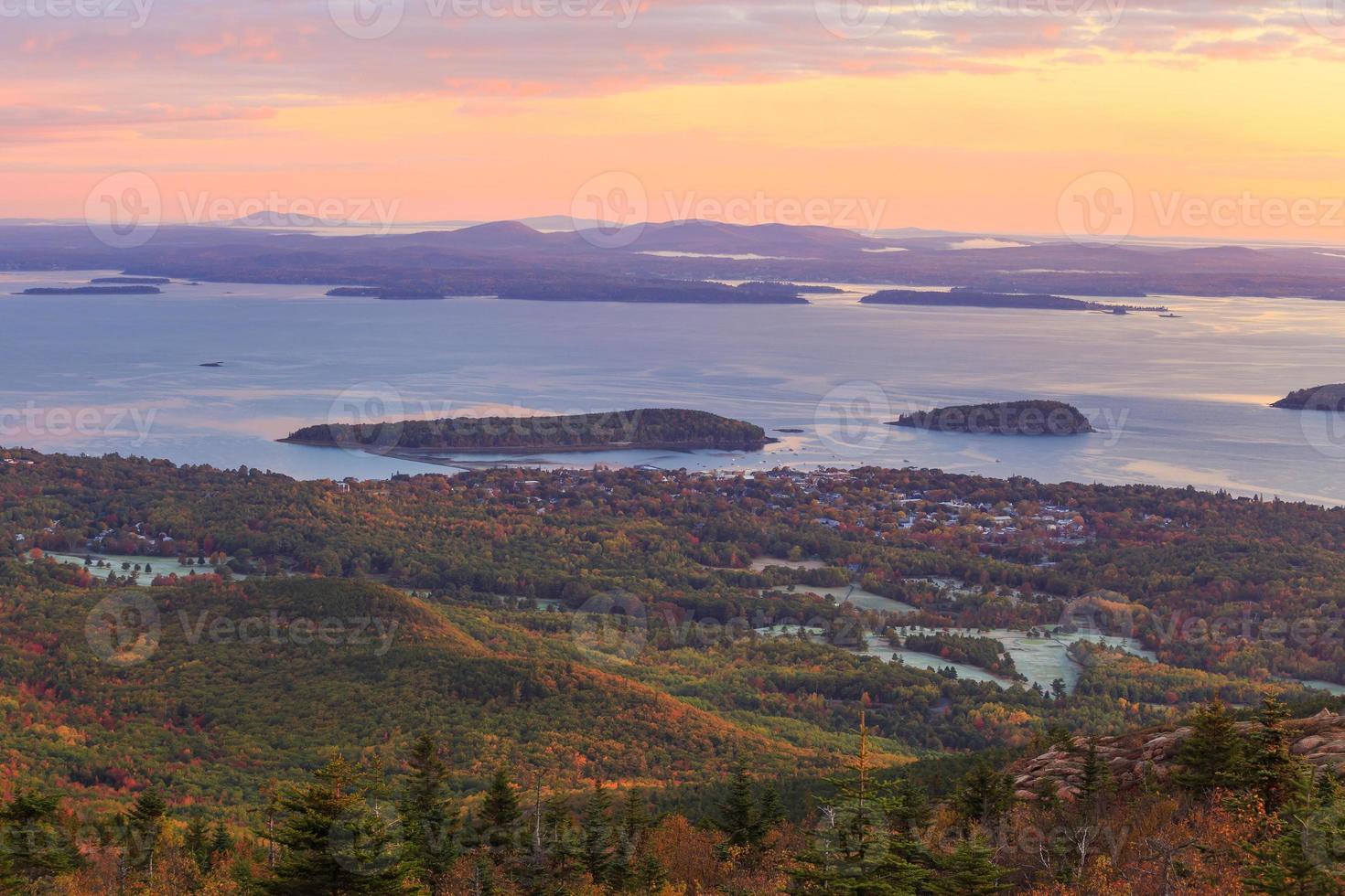 Beautiful fall colors of Acadia National Park photo