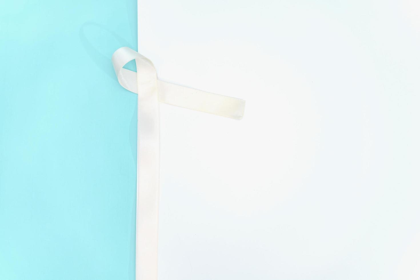 lung cancer awareness month with white ribbon. Healthcare and medicine concept. photo