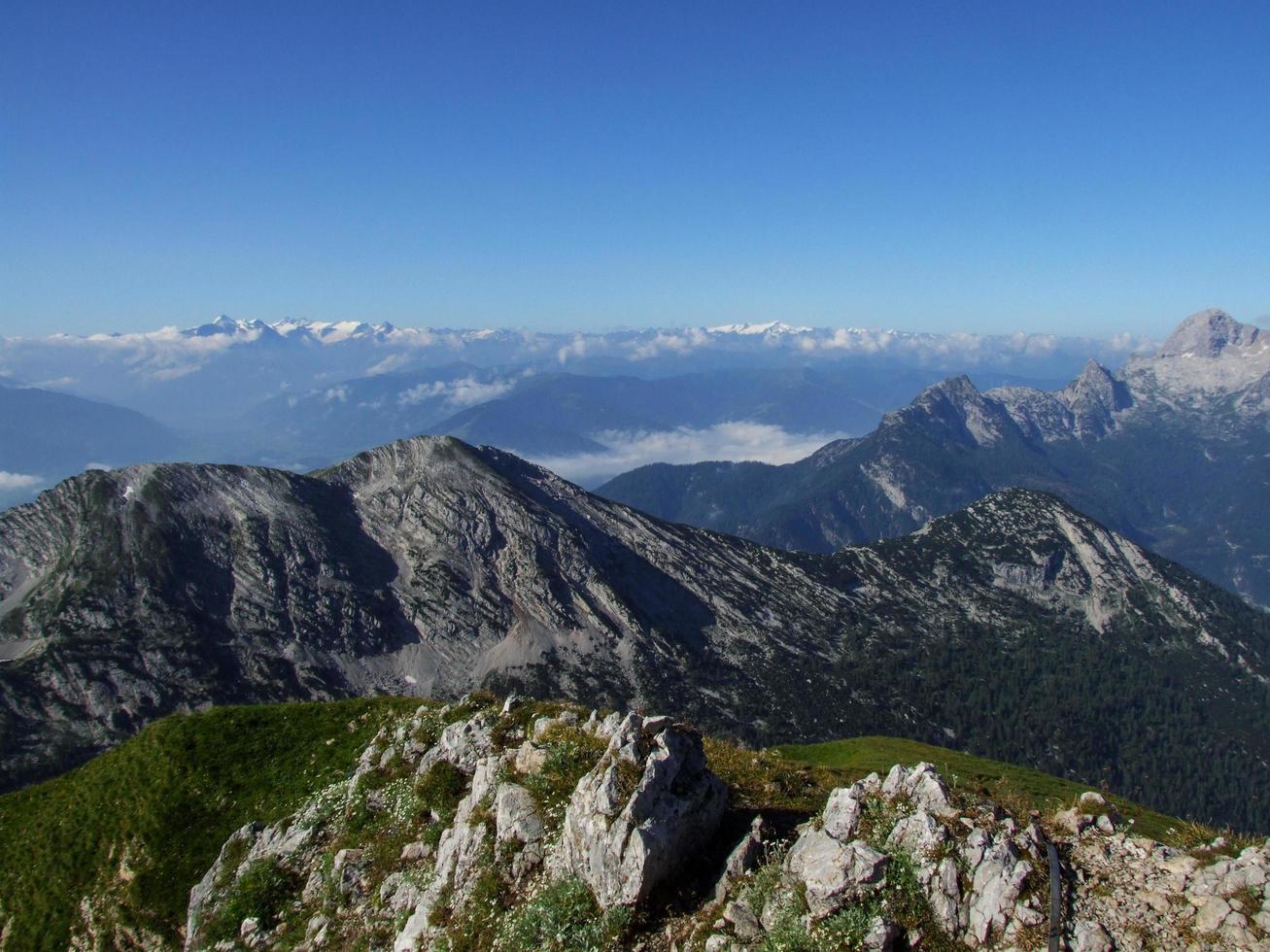 austrian alps with Hohe Tauern mountain range photo