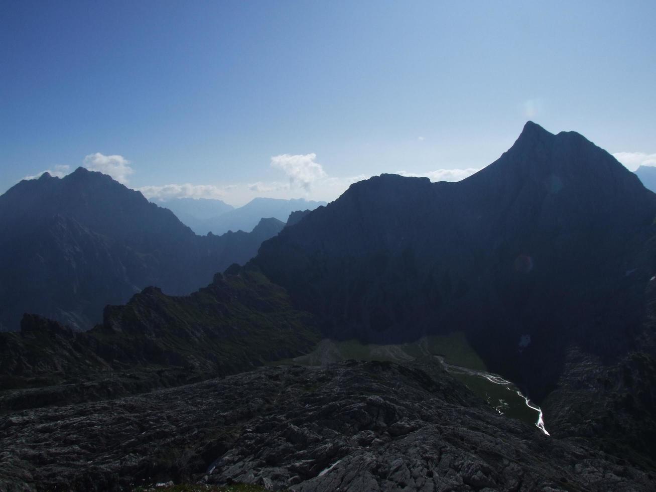 peak of Grosser Hundstod at Berchtesgaden national park, Bavaria, Germany photo