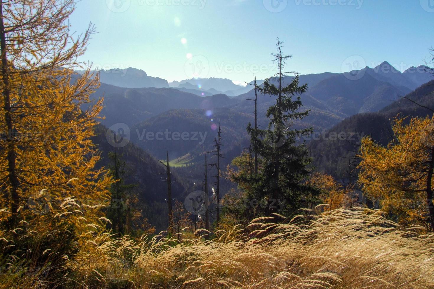 bavarian alps Chiemgau with Sonntagshorn in autumn photo