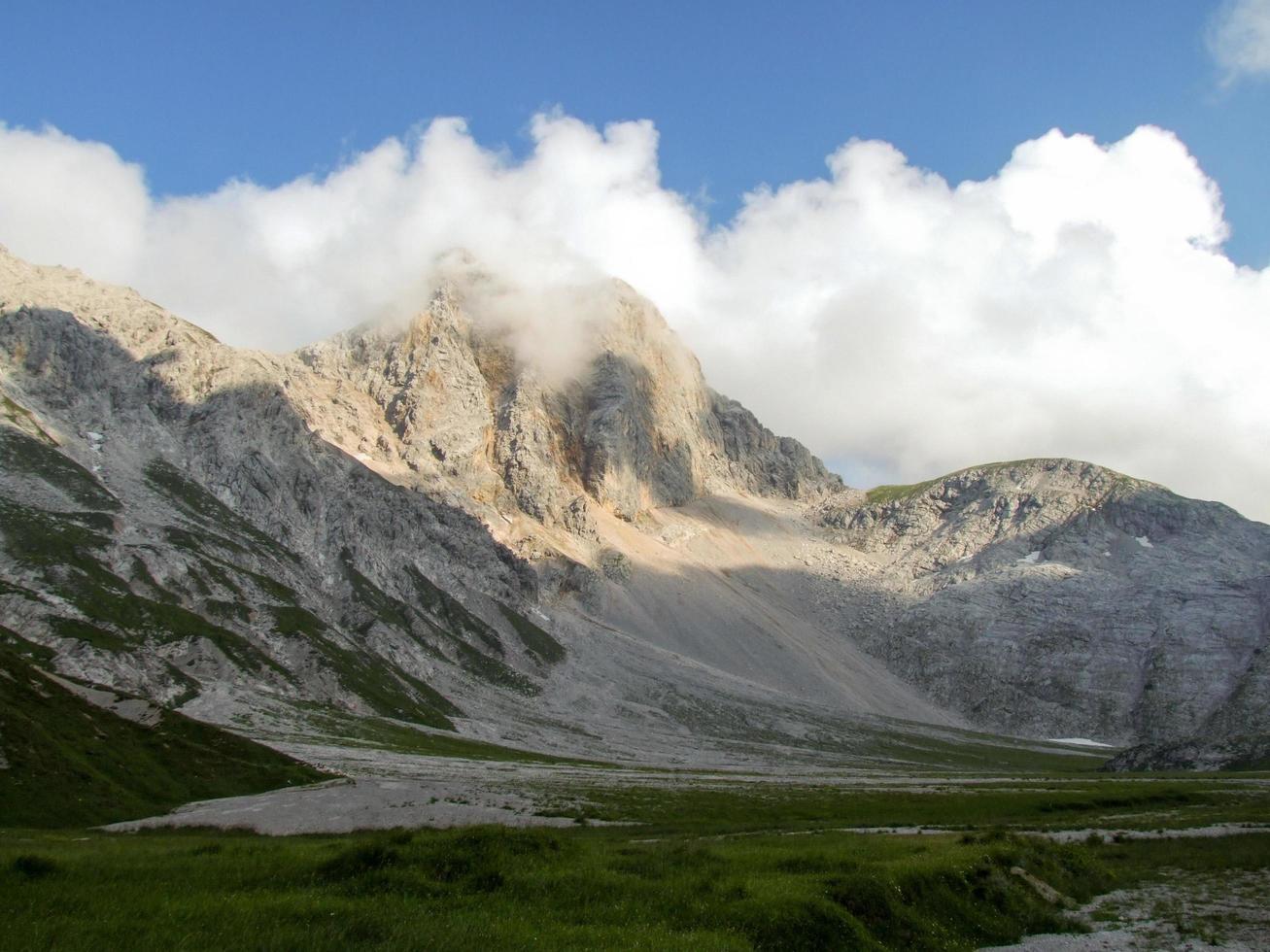 peak of Grosser Hundstod at Berchtesgaden national park, Bavaria, Germany photo