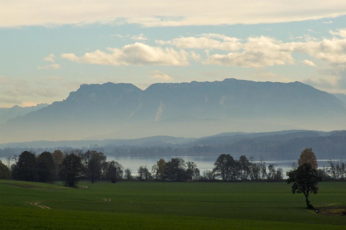 lake Waginger See in autumn, Bavaria, Germany photo