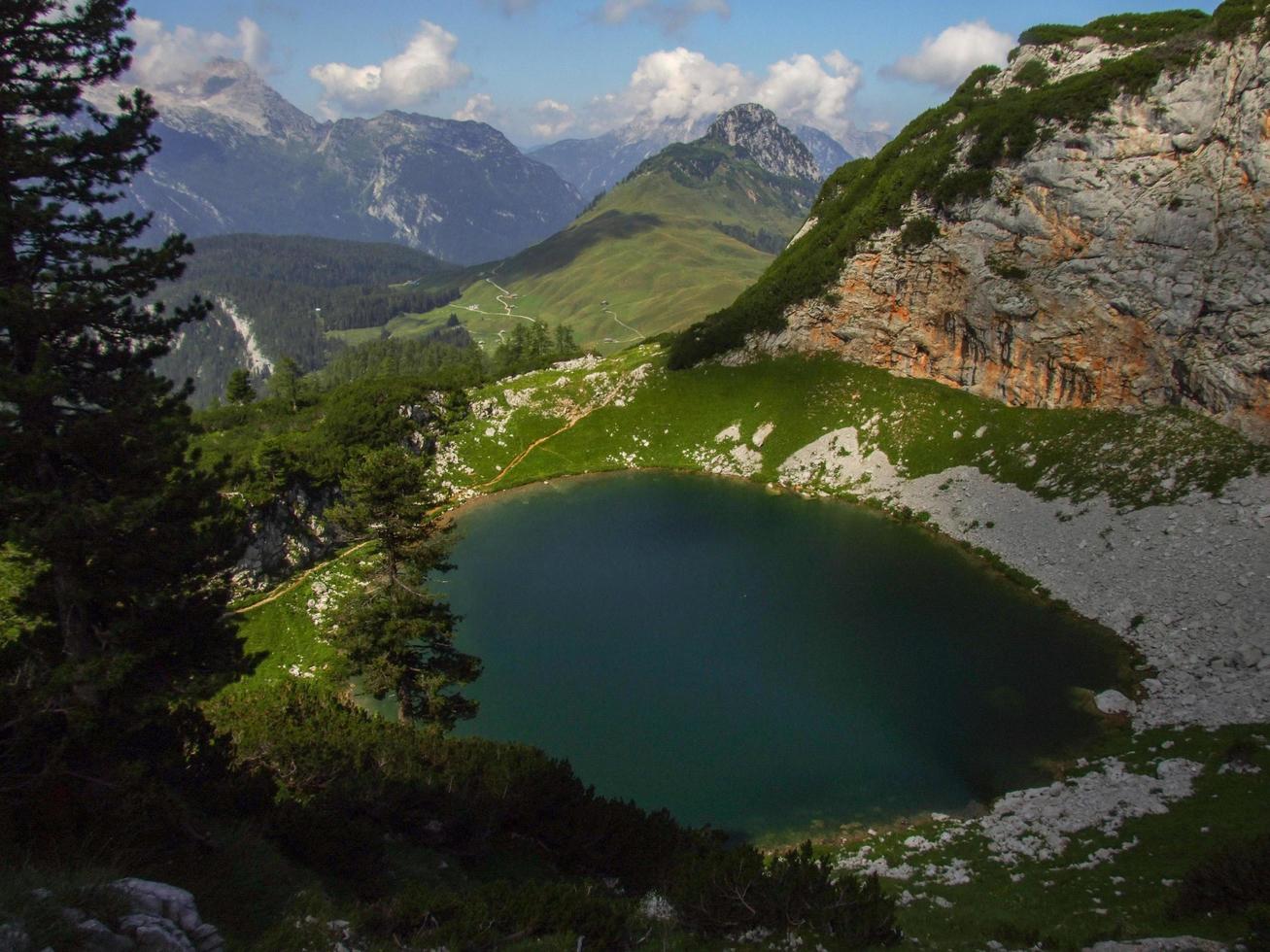 mountain lake Seehornsee near Kallbrunn Alm, Austria photo